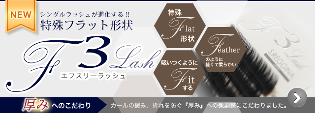 シングルラッシュが進化する!! 特殊フラット形状 『F3ラッシュ』詳しくはこちら>>